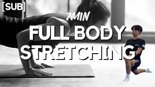 SUB ☀7Min STRETCH RoutineFULL BODY💦Morning Stretching For Beginners [upl. by Dlanigger]