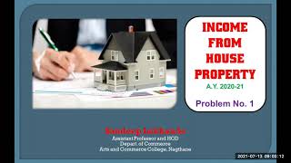 2 Income Tax  Income from House Property Problem No 1 and Solution by Sandeep Lokhande [upl. by Melisande]