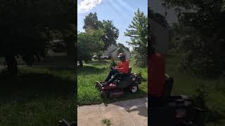 We MOWED the WORST Yard for FREE [upl. by Nnylhsa]