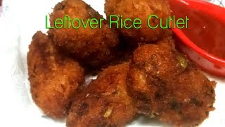 Leftover Rice Cutlet😋Crispy N Tasty😋 [upl. by Durrace]