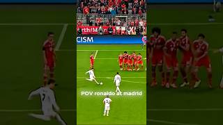 POV Ronaldo At Madrid 🔥🐐 iceon ronaldo freekick goal goat football [upl. by Aicemak]