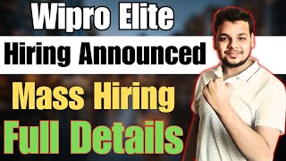 Wipro Elite Hiring Announcement  OFF Campus Drive For 2024  2023 Batch  Latest Hiring 2024 [upl. by Sisxela]