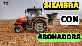 SIEMBRA de PRECISION de CEBADA CON ABONADORA para una Agricultura EFICIENTE ✨️ [upl. by Biron]