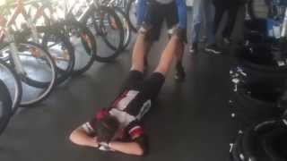 Massage after 100km bicycle ride at Giant Starkenn Pune India Part1 [upl. by Joacimah]