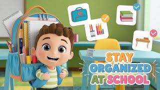 Stay Organized at School Fun Rhyme for Kids Kids Daily Rhymes Nursery Rhymes [upl. by Lleon]