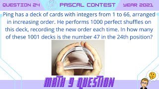 Grade 9 Math  Pascal Contest Question 24  2021 [upl. by Simpson336]