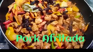 Pork Afritada pork recipe panghandaan KuyaPansTV [upl. by Seigel337]