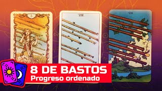 8 DE BASTOS  CURSO DE TAROT RIDER  SIGNIFICADOS [upl. by Esina]