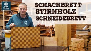 Schachbrett Stirnholz Schneidebrett selber bauen  HolzLiebling DIY [upl. by Jodee]