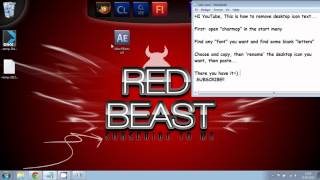 How to remove text on desktop icon 2012 [upl. by Sallee454]
