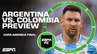 Copa America Final PREVIEW 👀 Argentina vs Colombia Who wins  ESPN FC [upl. by Ecirtnahc869]