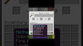 Best Enchantment for your SWORD in minecraft AnujGamix minecraft shorts [upl. by Sile920]