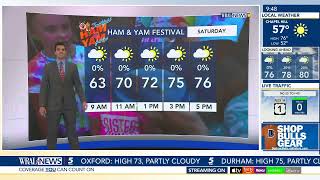 North Carolina Forecast Chance timeline for weekend rain changes Storms slam Southern California [upl. by Aihsik]