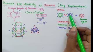 Resonance and Stability of Benzene  class 11 GOC NEET JEE  Chemistry  Eshwari Maam [upl. by Acinot]