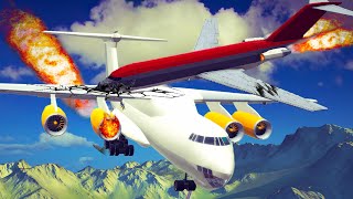 Airplane Crashes Midair Collisions amp Engine Explosions  Besiege [upl. by Zetnahs]