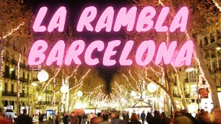 La Rambla  Most Famous Street in Barcelona  Spain 🇪🇸 [upl. by Sorrows]