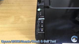 Epson Stylus SX105 How to Self Test amp Nozzle Check [upl. by Nwadal]