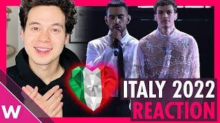 Mahmood amp Blanco quotBrividiquot Reaction  Italy Eurovision 2022 [upl. by Aiceled610]