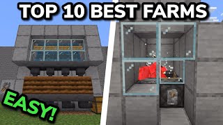 TOP 10 BEST FARMS in Minecraft Bedrock 121 MCPEXboxPSSwitchPC [upl. by Reginnej865]