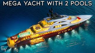 Touring the CRAZIEST MegaYacht in The WORLD With a 2 Story Pool [upl. by Ennobe]