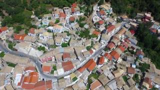 SPARTYLAS VILLAGE CORFOU GREECE by drone 4K [upl. by Bultman]