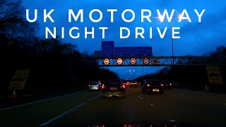 M25 Motorway Night Drive  4K POV [upl. by Codee]