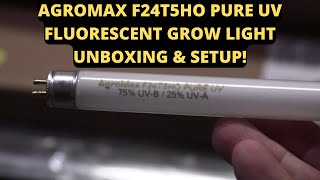 Agromax UVA amp UVB fluorescent light unboxing amp setup [upl. by Wickner121]