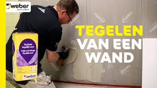 Tegelen van een wand  Hoe betegel je een muur  Weber [upl. by Dimmick]