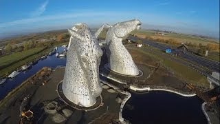 The Kelpies Two giant horse head sculptures unveiled in Scotland [upl. by Brunn203]