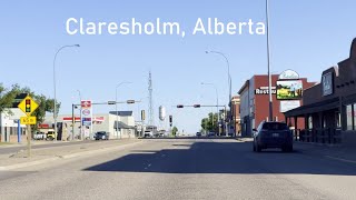 🇨🇦 Driving in CANADA  CLARESHOLM Alberta 4K drive [upl. by Ralip508]