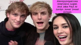 Logan Paul And Jake Paul Interview With Alexisjoyvipaccess  Jordyn Jones Sweet Sixteen [upl. by Halivah]