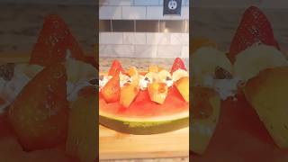 Watermelon fruit platter watermelon food yummy [upl. by Ahsimit]