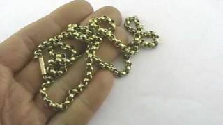 Antique Solid 9ct Gold Belcher Necklace Chain eBay Item Review [upl. by Mannos]