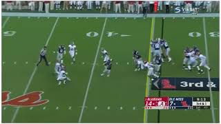 Javon Patterson LG 79 gets to second level and opens big run vs Alabama 2018 [upl. by Acisey285]