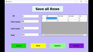 VBnet Insert all data of a datagridview to access database at once [upl. by Eikcir]