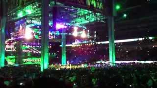 Brock Lesnar vs Triple H at Wrestlemania 29 Entrances Live [upl. by Anaugahs284]