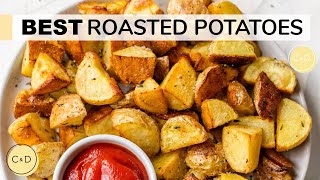 BEST ROASTED POTATOES  how to make oven roasted potatoes [upl. by Steffin]