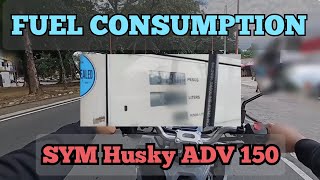 Sym HUSKY ADV 150  Fuel Consumption [upl. by Llorre]