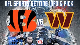 Cincinnati Bengals VS Washington Commanders Week 3 Free NFL Sports Betting Info [upl. by Dun]