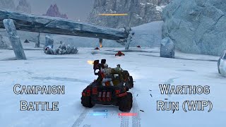 REALISTIC Halo Infinite Campaign Battle amp Warthog Run WIP 3 [upl. by Lynnell]