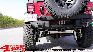 Wrangler JK Edelstahl Doppelrohr Sport Auspuffanlage [upl. by Gardner544]