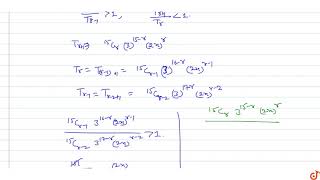 When x52 numerically greatest term in the expansion of 32x15 is [upl. by Esther]