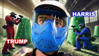 I Got Trump And Kamala Supporters To Paintball Fight [upl. by Saduj]