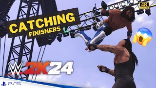 WWE 2K24 CATCHING FINISHERS [upl. by Earahc818]