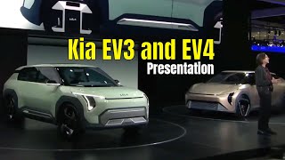 Kia EV3 and EV4 Presentation at AutoMobility LA [upl. by Eudoxia]