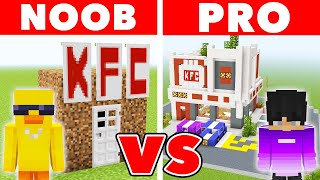 NOOB vs PRO BEST KFC HOUSE BUILD CHALLENGE in Minecraft [upl. by Erdrich]