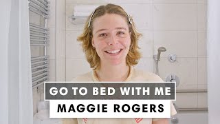 Maggie Rogers on French Skincare Products She Swears By  Go To Bed With Me  Harpers BAZAAR [upl. by Ellertnom]