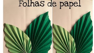 Folhas de papel fácil  cartolina  sem molde [upl. by Sorgalim723]