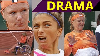 Errani mocks Bertens Accusations of fake injury Wheelchair [upl. by Vanderhoek]