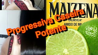 Progressiva natural com Maizena e óleo de coco [upl. by Gnaig]